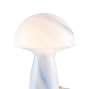 Fungo er en sopplampe i munnblåst hvitt glass med et virvlende blått mønster. Hver lampe er håndlaget og unik, noe som gjør at variasjoner i farge og mønster kan forekomme. Fungo sprer et mykt og behagelig lys og passer godt som stemningsbelysning i en bokhylle eller i et vindu. Lampen har en 200 cm lang gjennomsiktig kabel med bryter og Europlugg.