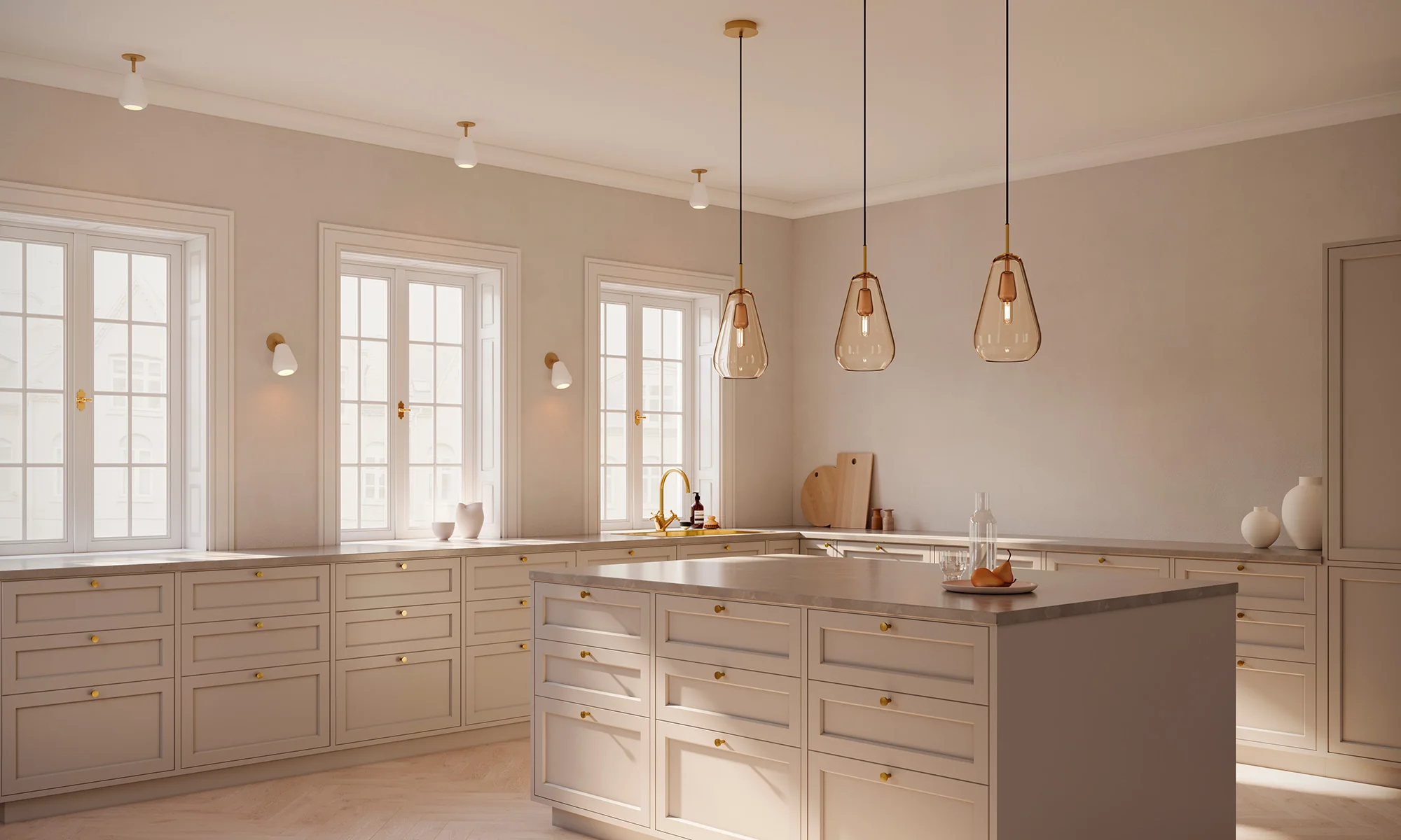 Nuura Anoli 1 pendel medium - Nordic gold/gull - Bilde 3