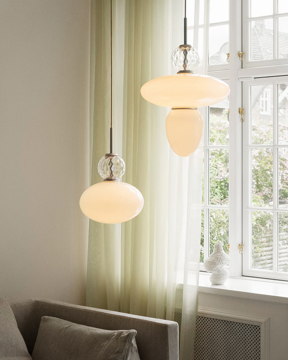 Nuura Rizzato 32 pendel - Satinstål/opal - Bilde 2