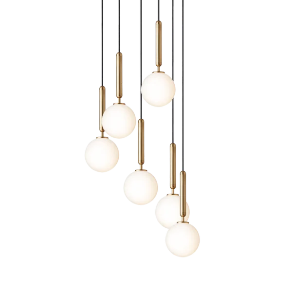 Nuura Miira 6lys takpendel G9 - Nordic Gold / Opal
