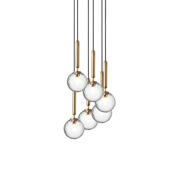 Nuura Miira 6lys takpendel G9 - Nordic Gold / Klar