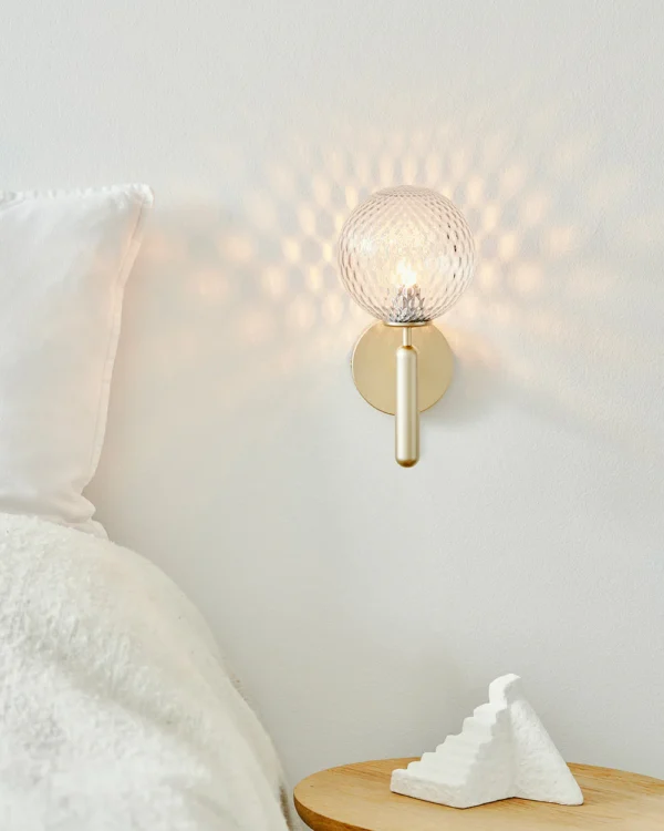 Nuura Miira vegglampe IP44 g9 - Nordic Gold/klar