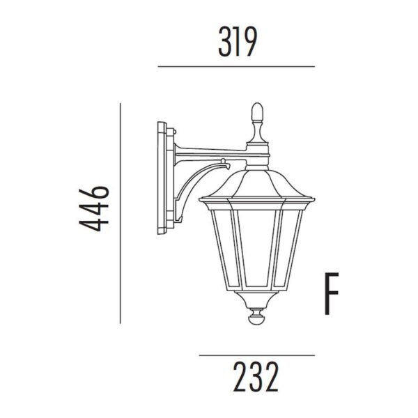 Noral Allergro F vegglampe - Hvit