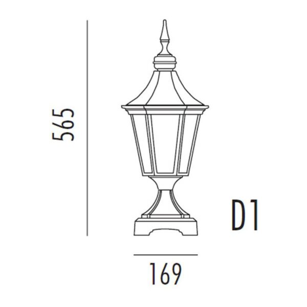 Noral Regent D1 portstolpe - Hvit