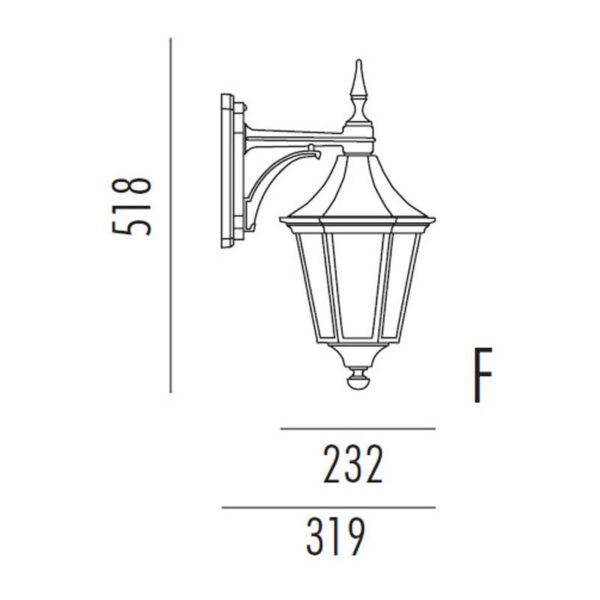 Noral Regent F vegglampe - Hvit