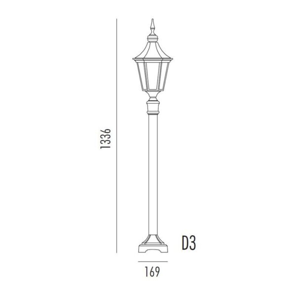 Noral Regent D3 Stolpe - Sort