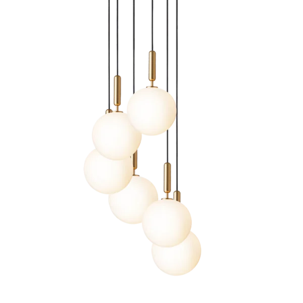 Nuura Miira 6lys Large takpendel G9 - Nordic Gold / Opal