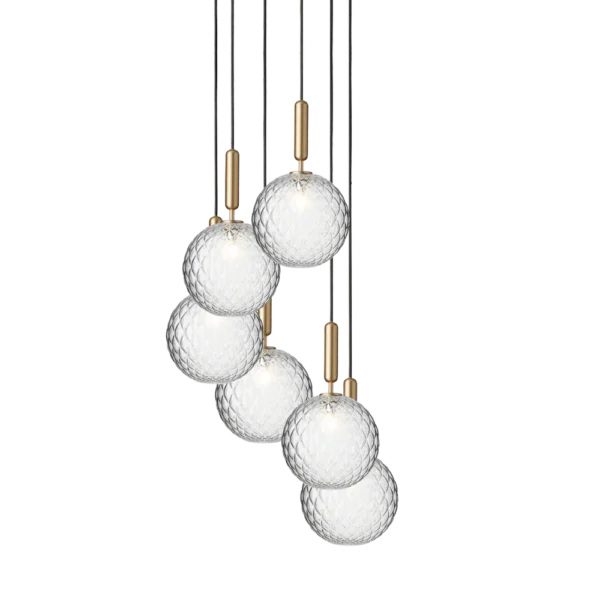 Nuura Miira 6lys Large takpendel G9 - Nordic Gold / Klar