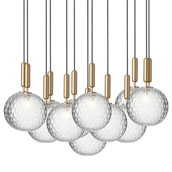 Nuura Miira 13lys Large takpendel G9 - Nordic Gold / Klar - Bilde 5