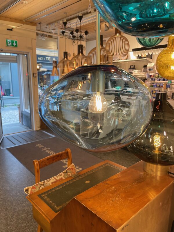 Hadeland Crystal stone 350mm - Stålblå