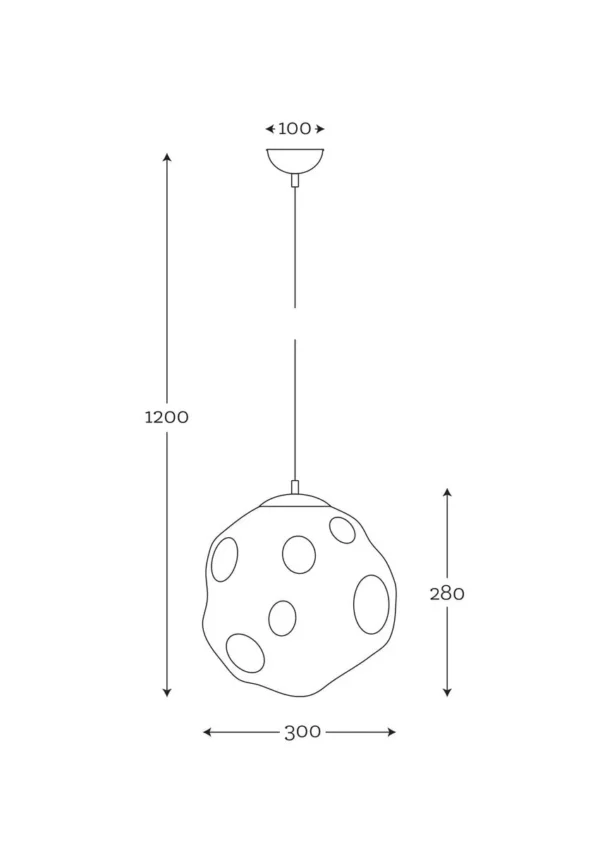 Mico takpendel 30 cm - Antikkmessing/Grå - Bilde 2