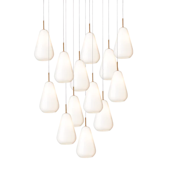 Nuura Anoli 13 takpendel - Nordic gold/opal