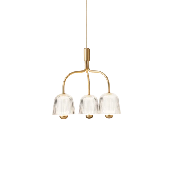 Nuura Asteea 3lys takpendel Satin messing/klar - Bilde 2