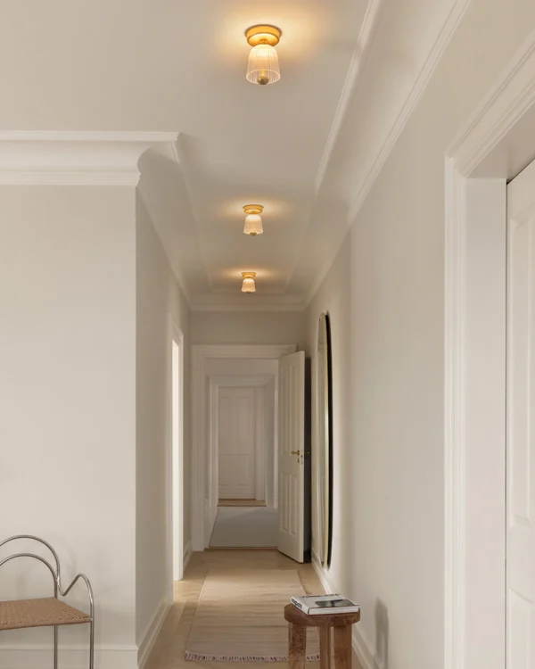 Nuura Asteea 1lys takplafond Satin messing/klar