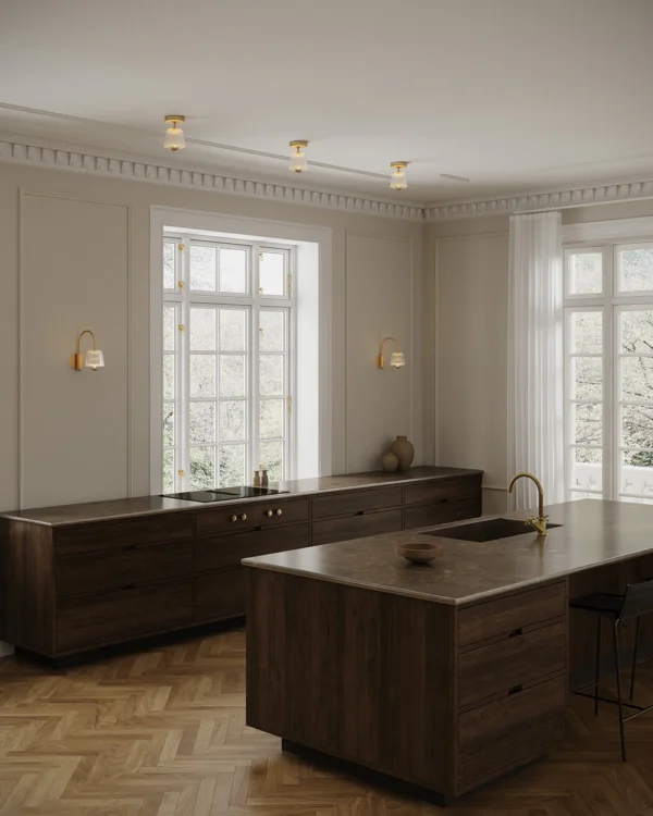 Nuura Asteea 1lys takplafond Satin messing/klar - Bilde 3