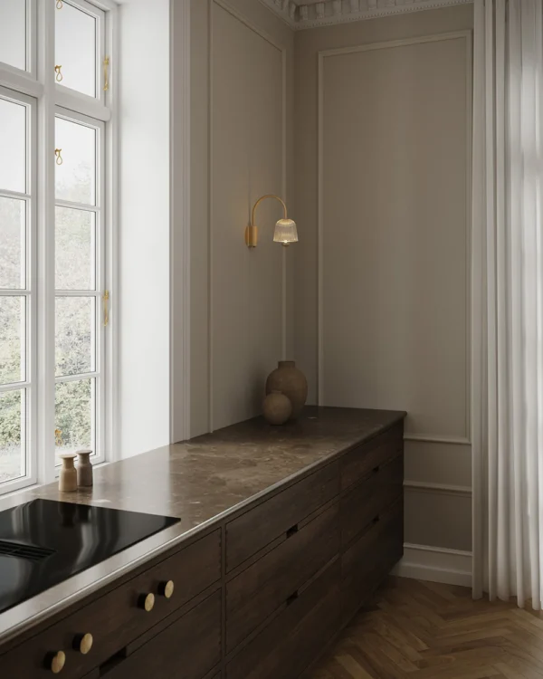 Nuura Asteea vegglampe Satin messing/klar - Bilde 3