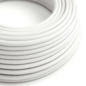 Rund kabel hvit bomull 3x0,75
