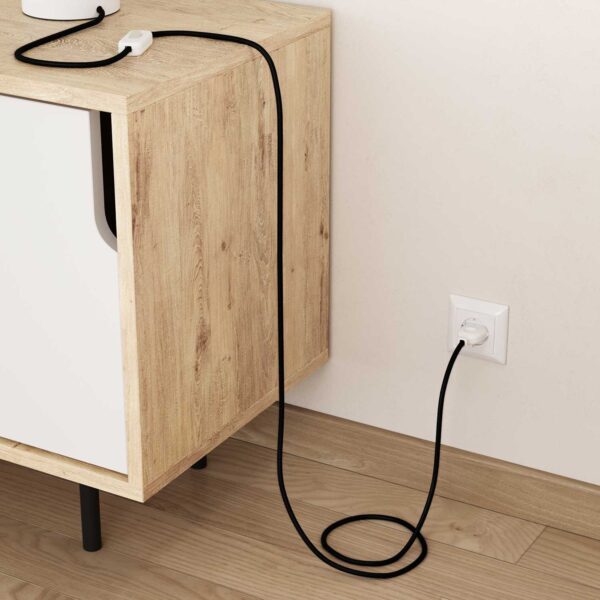 Rund kabel sjøblå bomull 2x0,75 - Bilde 3