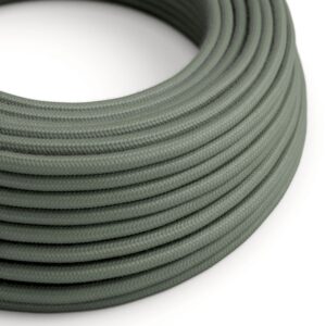 Rund kabel grønngrå bomull 3x0,75