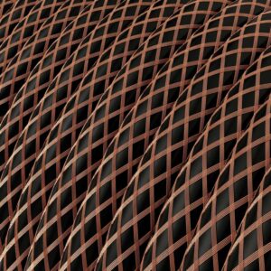 Rund kabel svart med kobberfletting 3x0,75