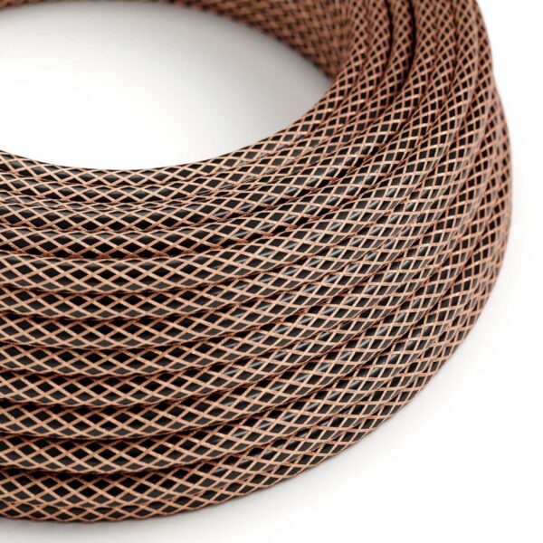 Rund kabel svart med kobberfletting 3x0,75 - Bilde 3
