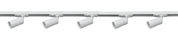 Oz K3 Mini spotskinne 5 spotter 2meter hvit