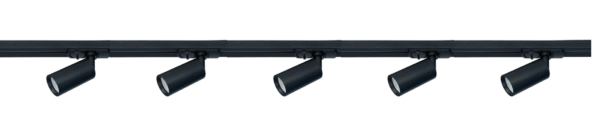Oz K3 Mini spotskinne 5 spotter 2meter svart