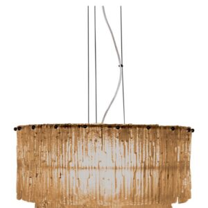 Abelone taklampe Ø47 - Amber/Sort