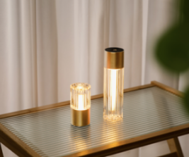 Ding H10 CS Oppladbar Bordlampe - Matt Messing