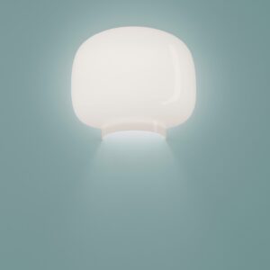 Chouchin Semi vegglampe glass - Hvit