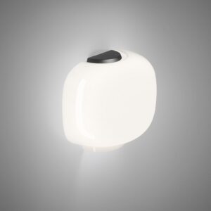 Chouchin Semi vegglampe glass - Grafitt