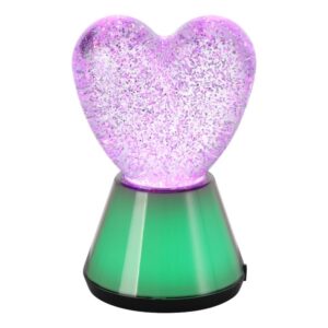 Glitter bordlampe RGB - Hjerte