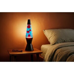 Lava bordlampe led 36cm Svart/blå