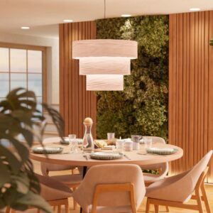 Parogno taklampe ø50 E27 - Hvit lin