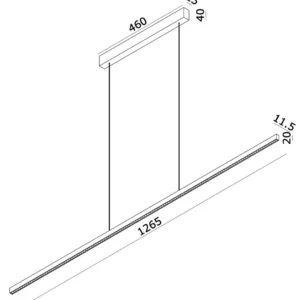 Ariel takpendel 126 cm 45W 3000 kelvin Dimbar - Cappuccino - Bilde 3
